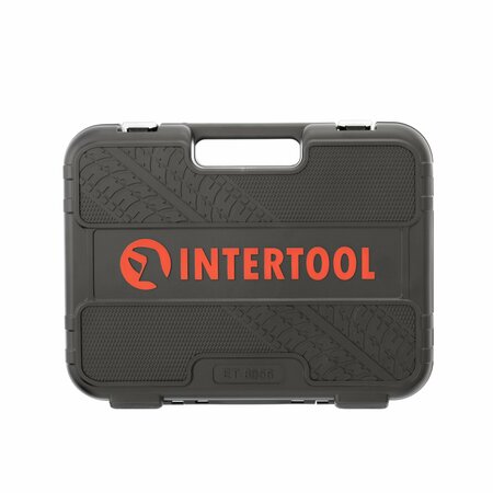 Intertool 1/4 in., 1/2 in. Drive Full Mechanics Tool Set, Metric, 56 pcs ET08-8056